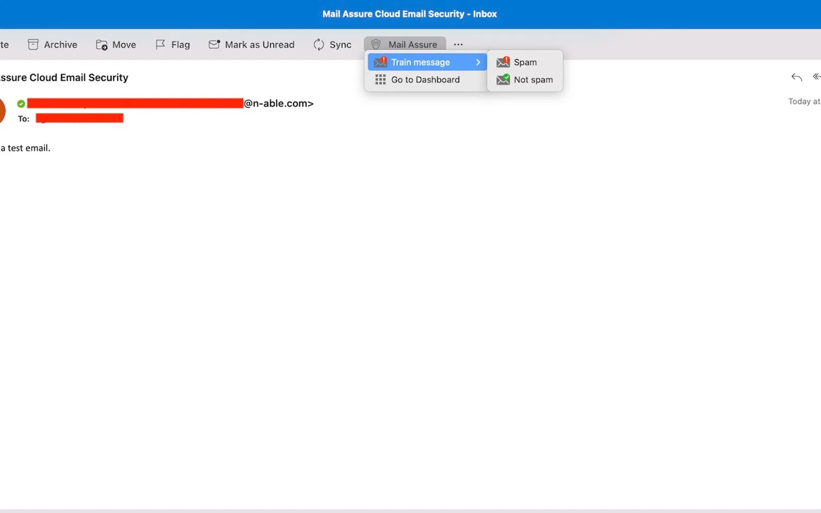 Mail Assure Cloud Email Security — screenshot from the Microsoft Marketplace listing