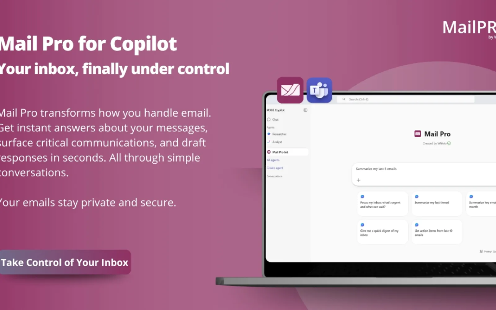 Mail Pro — screenshot from the Microsoft Marketplace listing