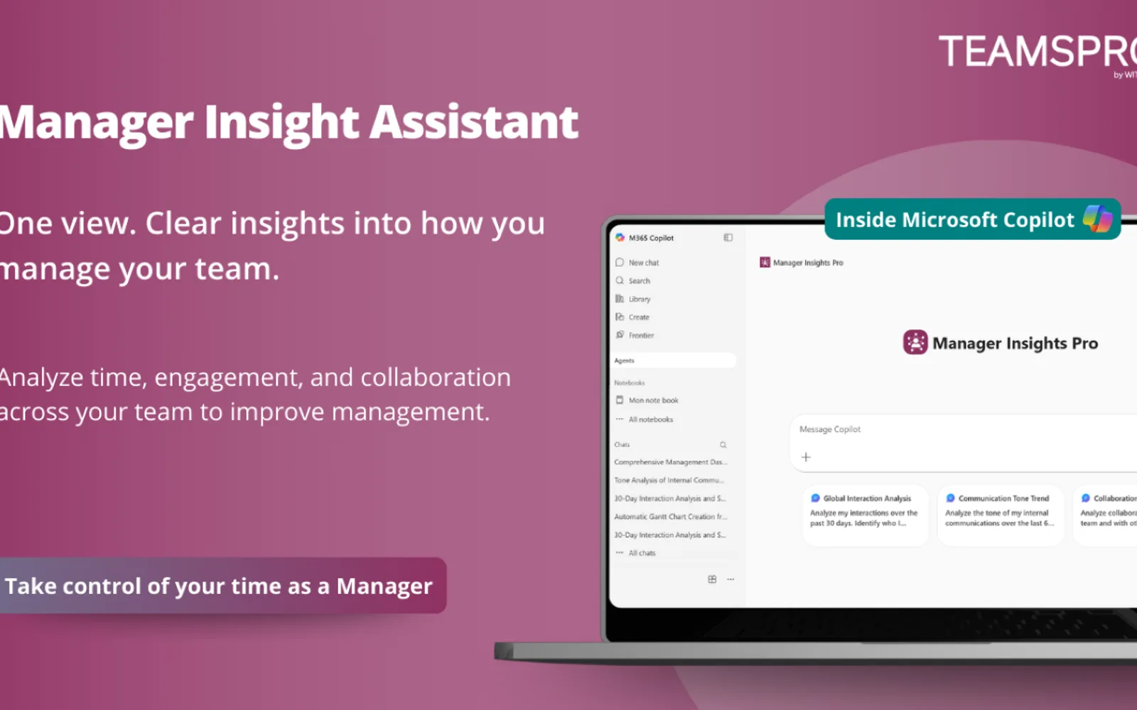 Manager Insights Pro — screenshot from the Microsoft Marketplace listing