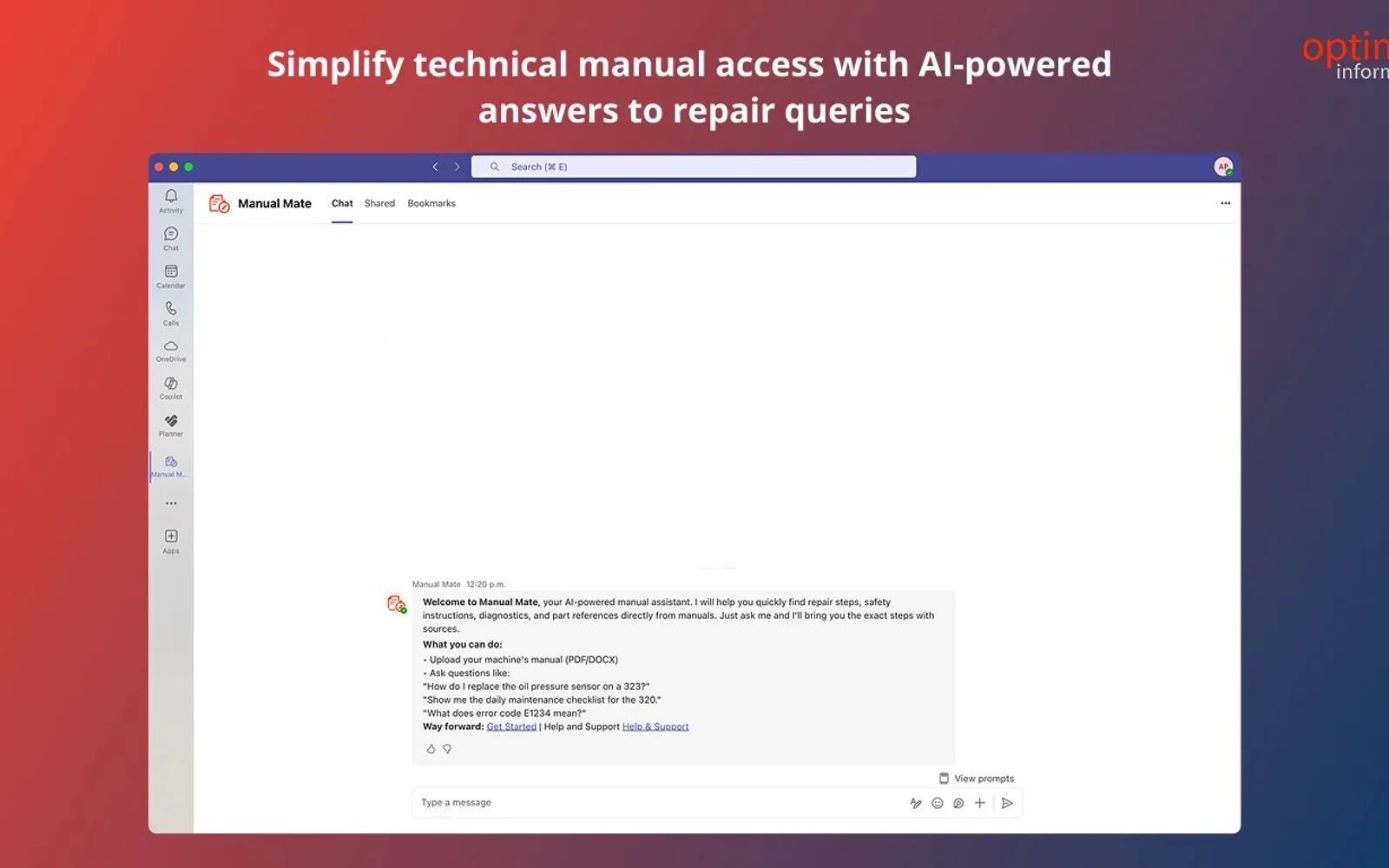 Manual Mate — screenshot from the Microsoft Marketplace listing