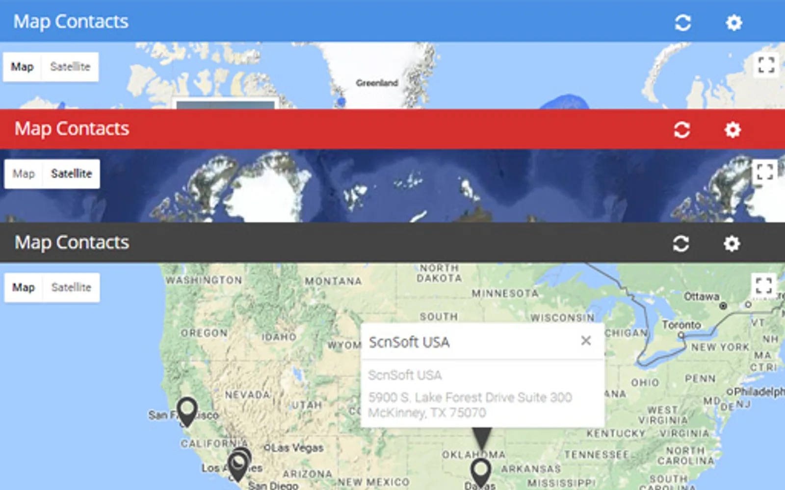 Map Contacts — screenshot from the Microsoft Marketplace listing