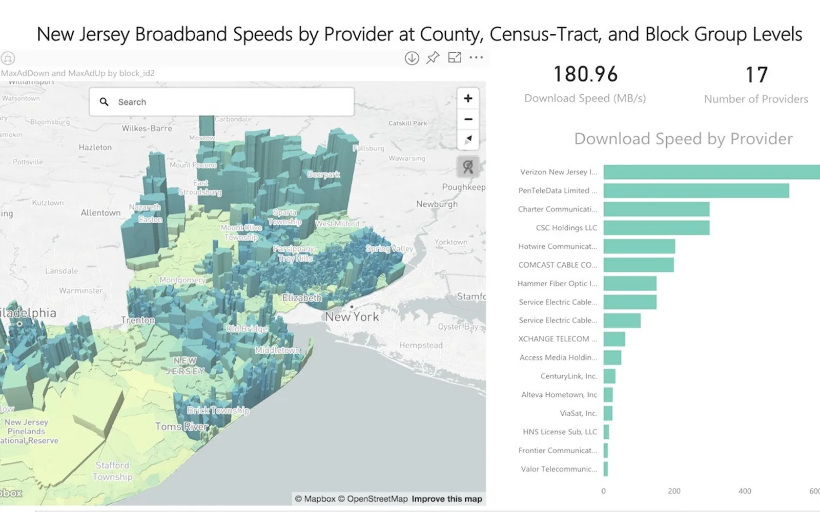 Mapbox Custom Visual — screenshot from the Microsoft Marketplace listing
