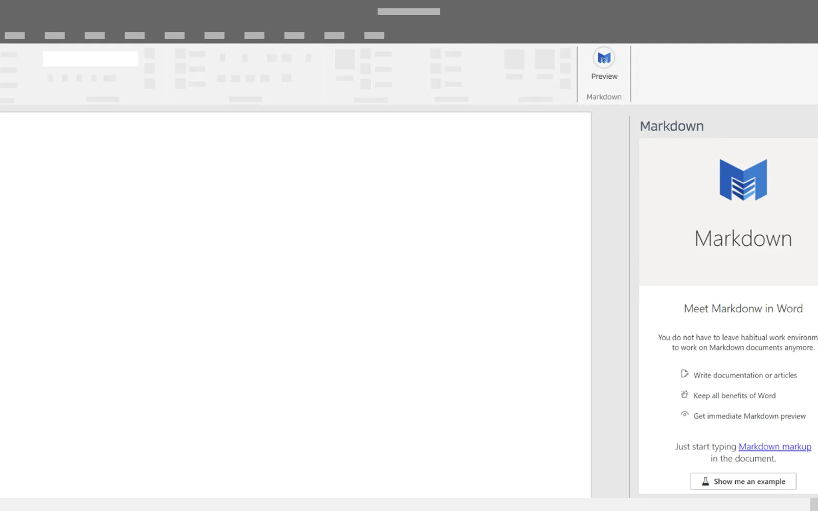 Markdown — screenshot from the Microsoft Marketplace listing