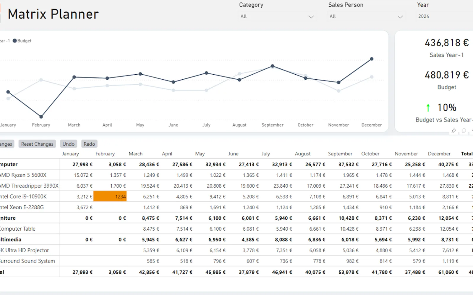 Matrix Planner — screenshot from the Microsoft Marketplace listing