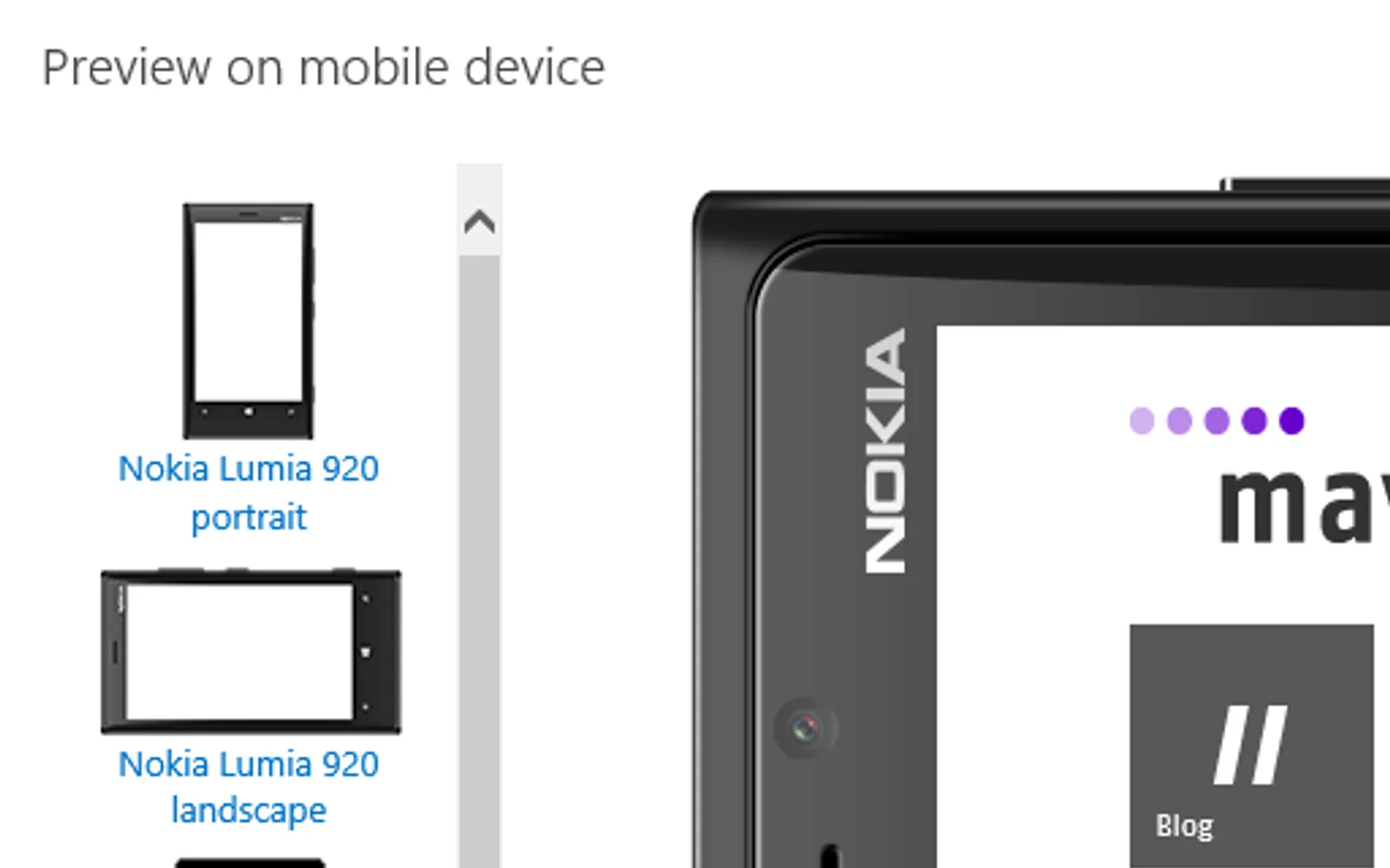 Mavention Mobile Preview — screenshot from the Microsoft Marketplace listing