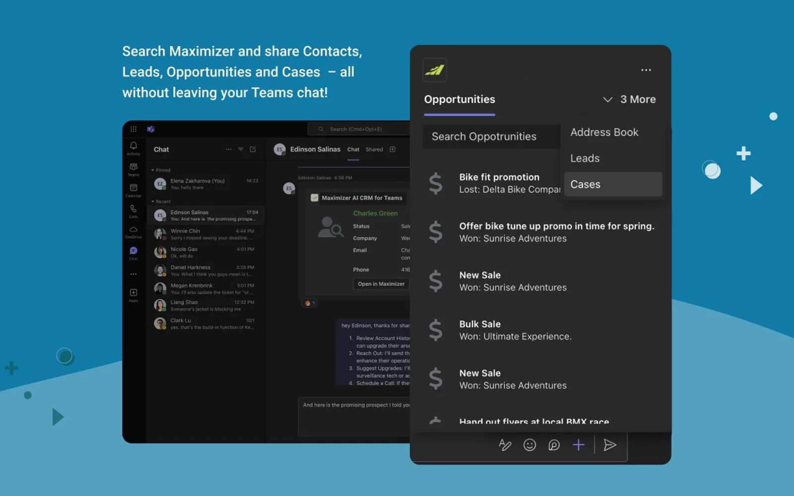 Maximizer CRM — screenshot from the Microsoft Marketplace listing