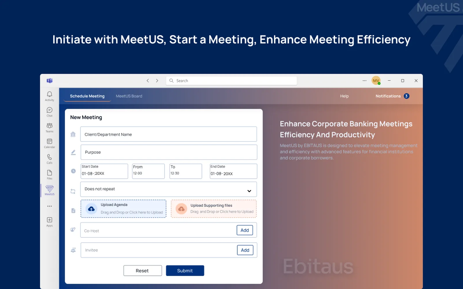 MeetUS — screenshot from the Microsoft Marketplace listing