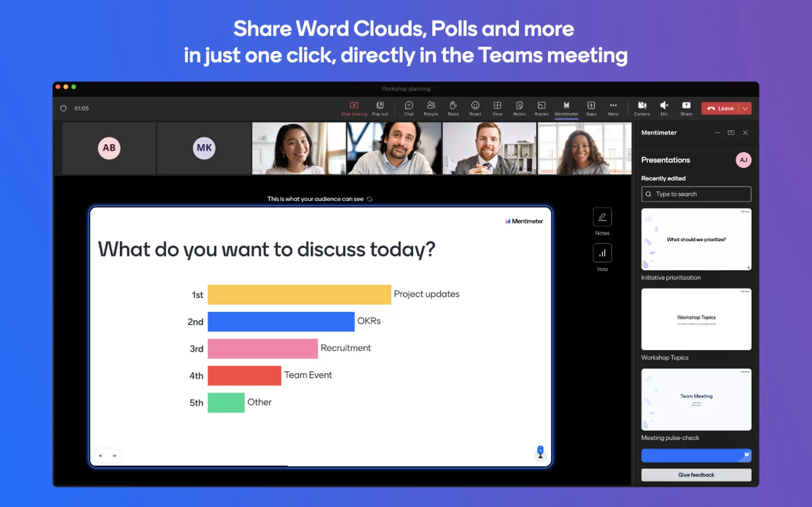 Mentimeter — screenshot from the Microsoft Marketplace listing