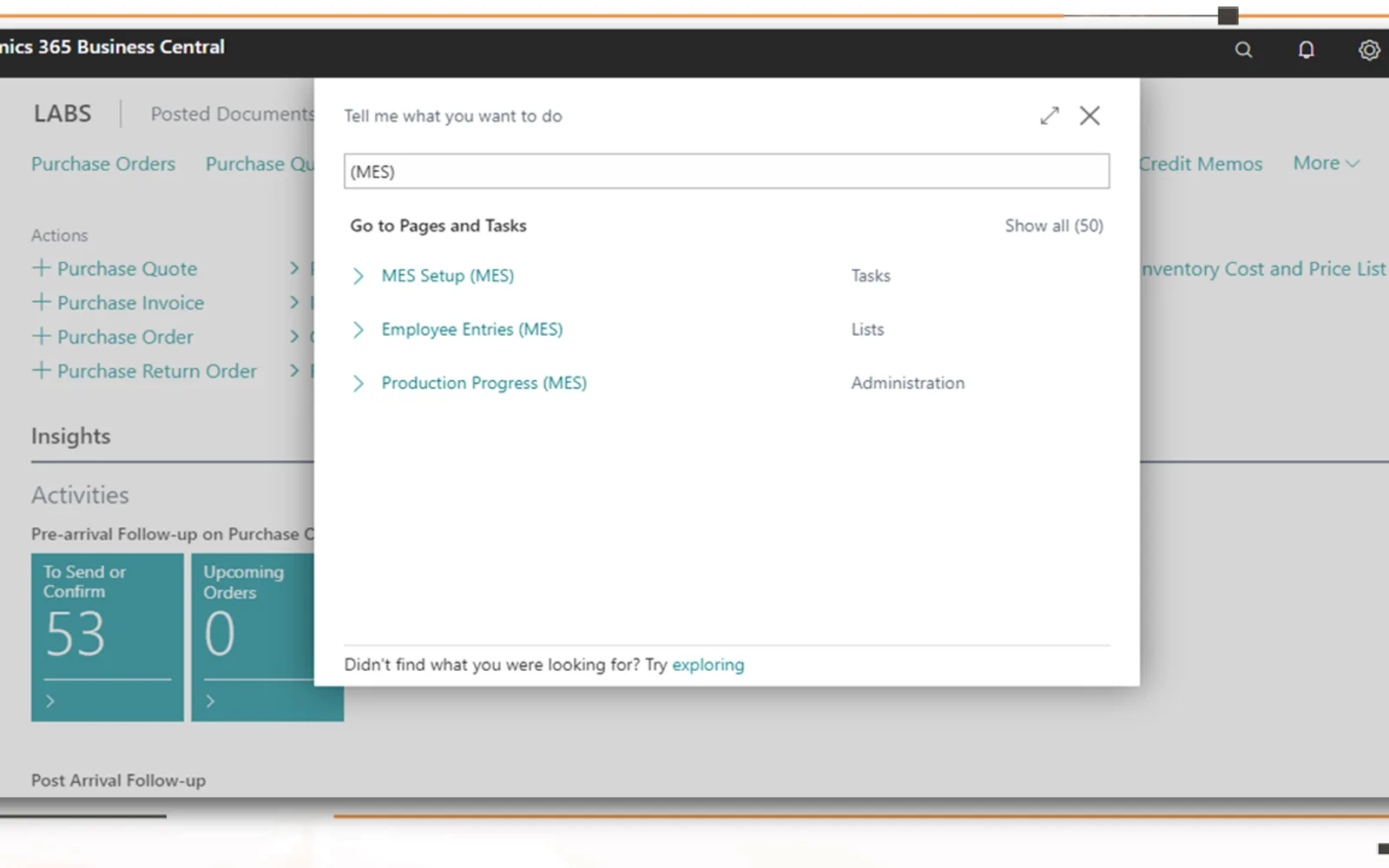 MES Manufacturing execution system — screenshot from the Microsoft Marketplace listing