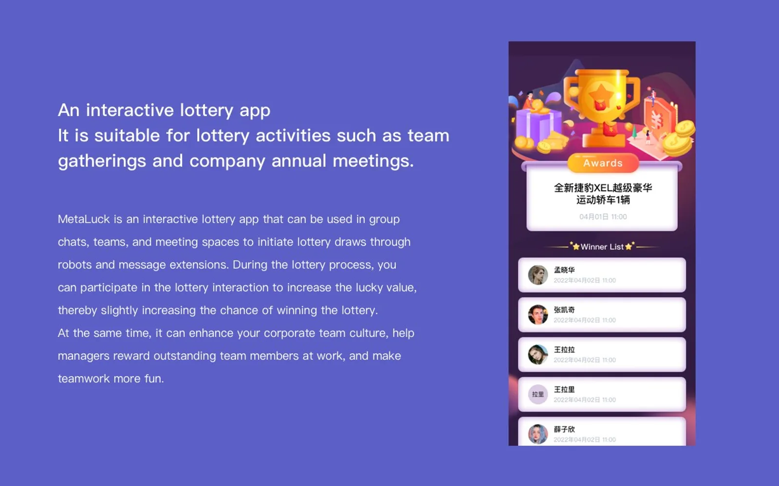 MetaLuck — screenshot from the Microsoft Marketplace listing