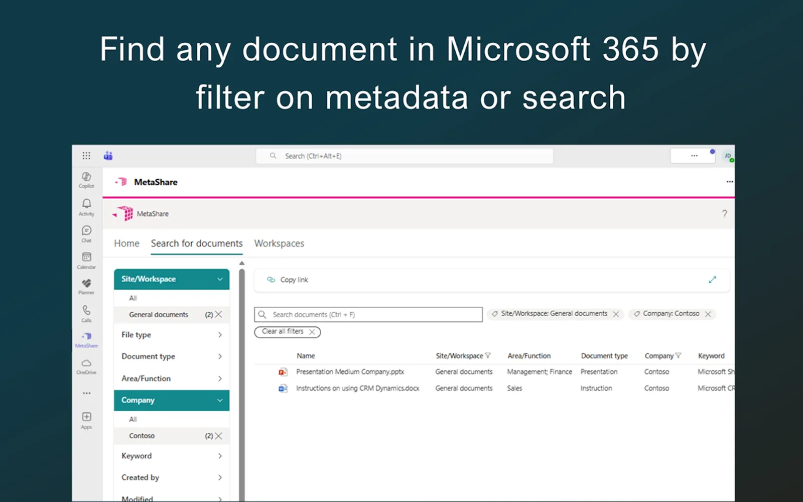 MetaShare — screenshot from the Microsoft Marketplace listing