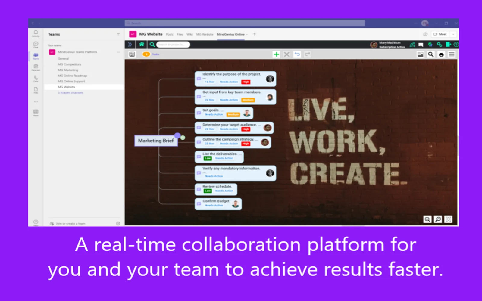 MindGenius Online — screenshot from the Microsoft Marketplace listing
