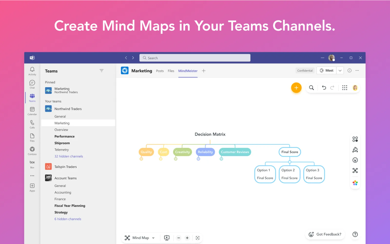 MindMeister - Mind Mapping — screenshot from the Microsoft Marketplace listing