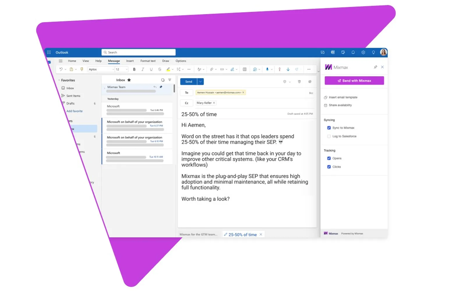 Mixmax — screenshot from the Microsoft Marketplace listing