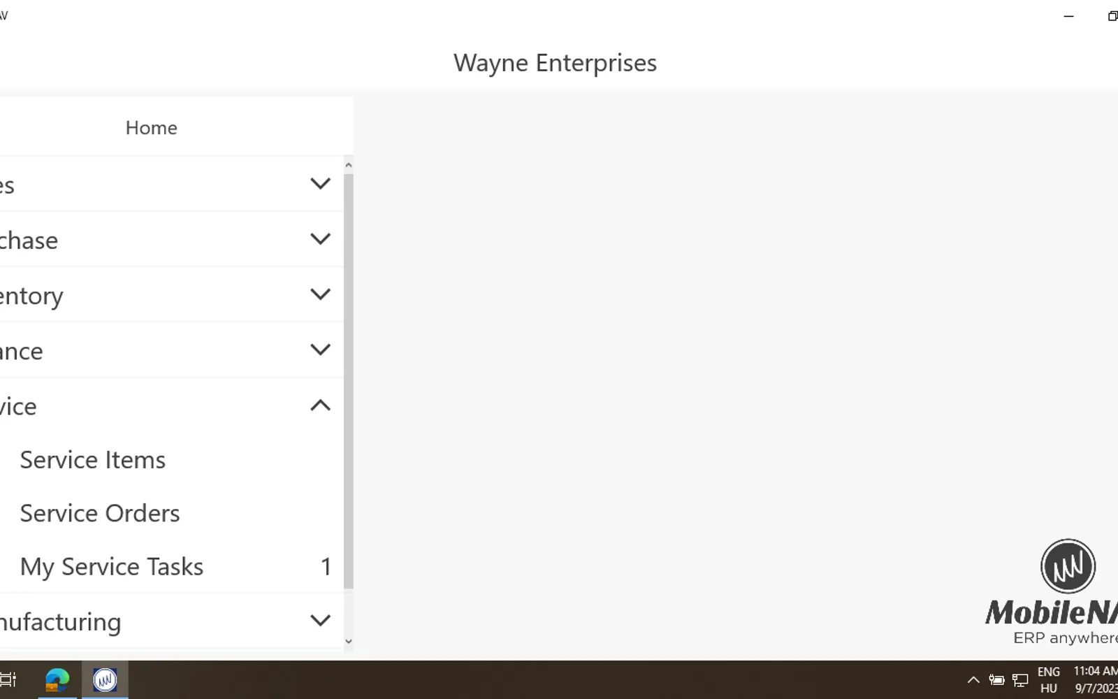 MobileNAV — screenshot from the Microsoft Marketplace listing