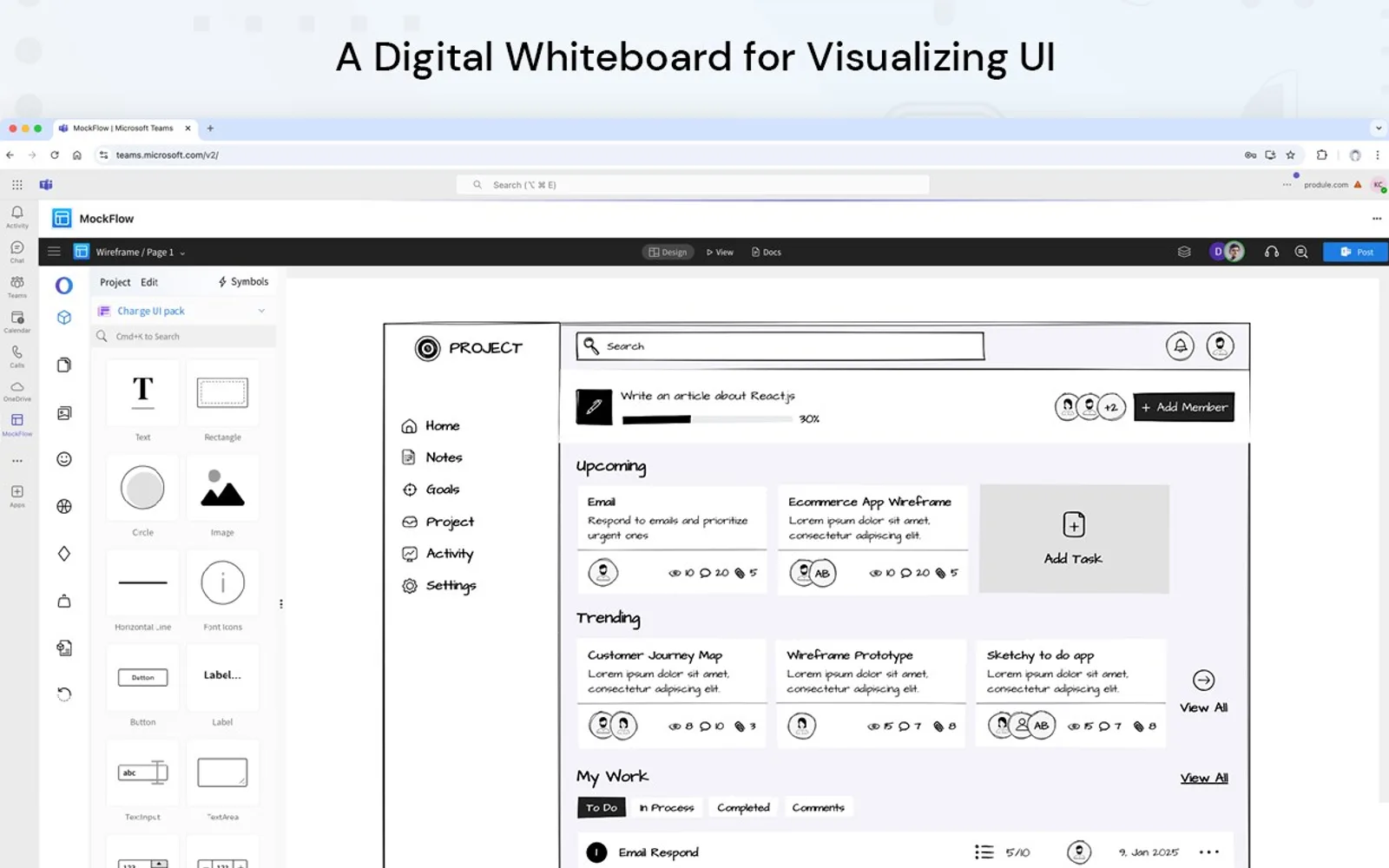 MockFlow WireframePro — screenshot from the Microsoft Marketplace listing