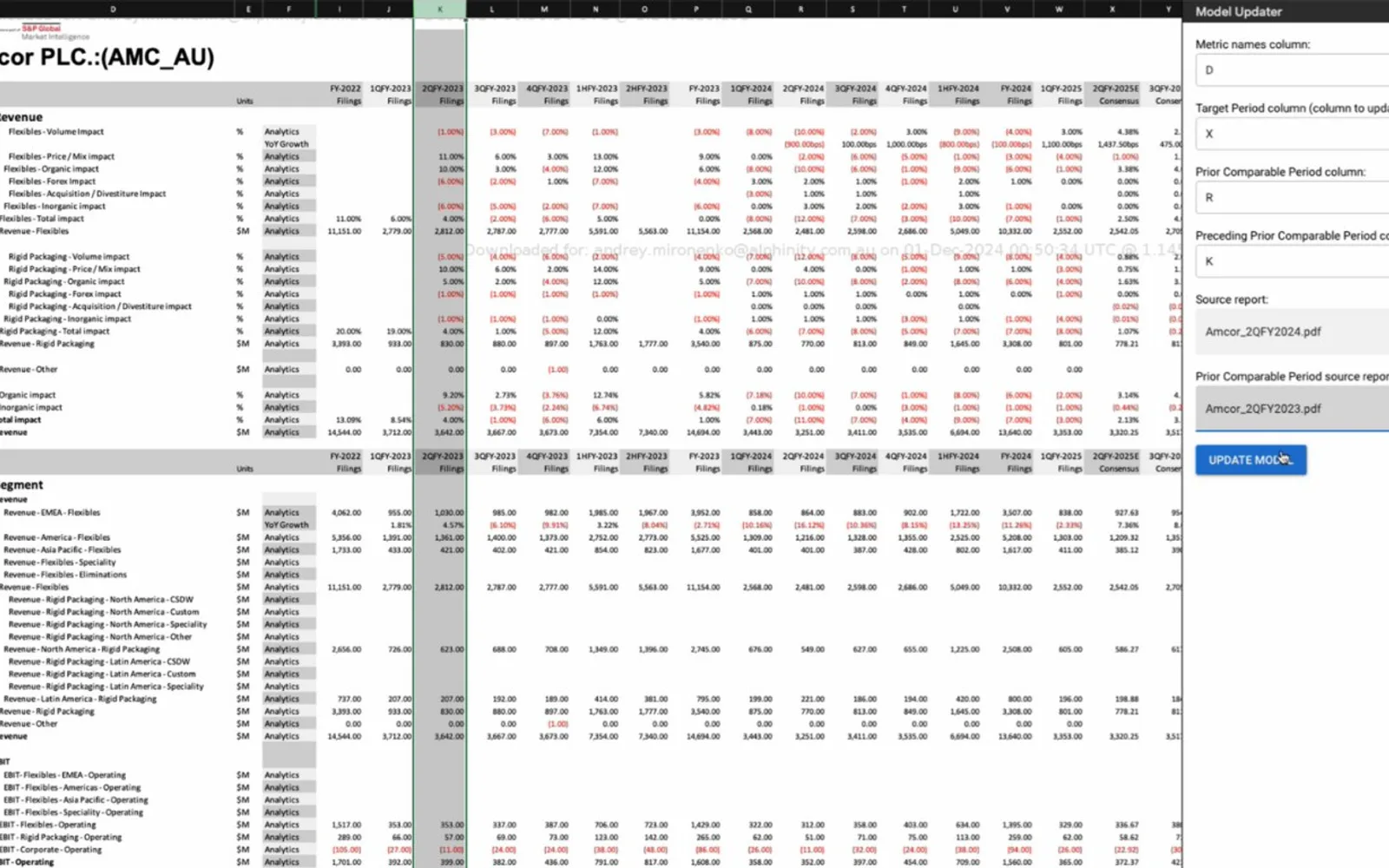 ModelUpdater — screenshot from the Microsoft Marketplace listing