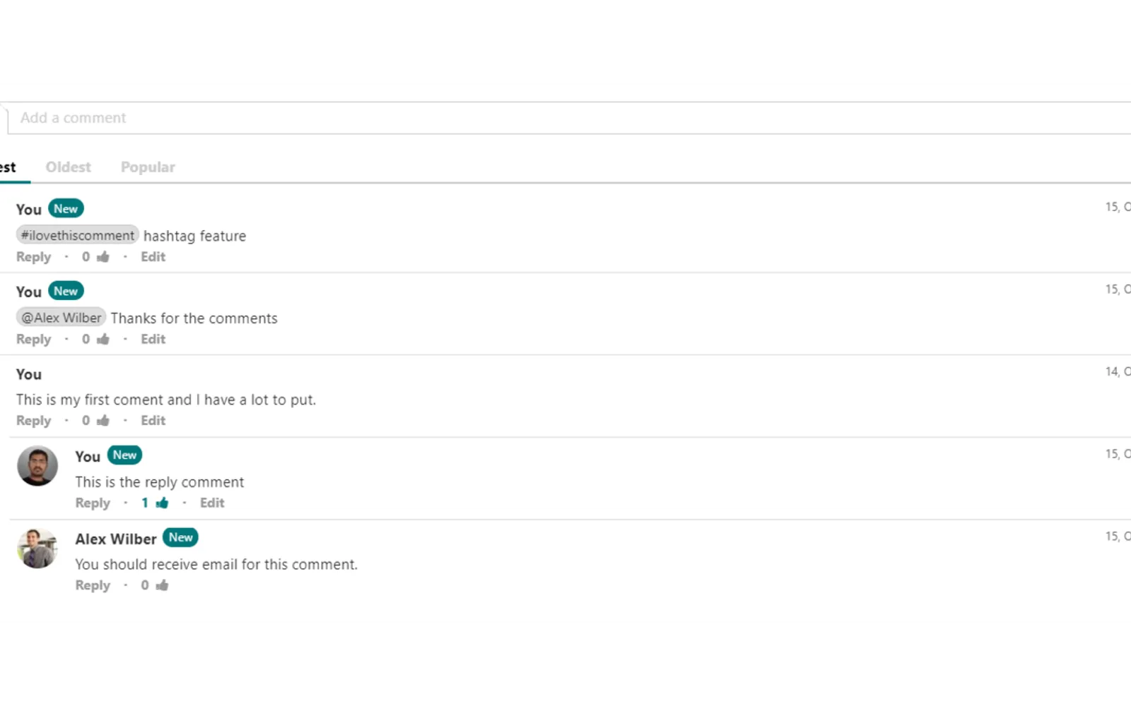 Modern Comments — screenshot from the Microsoft Marketplace listing