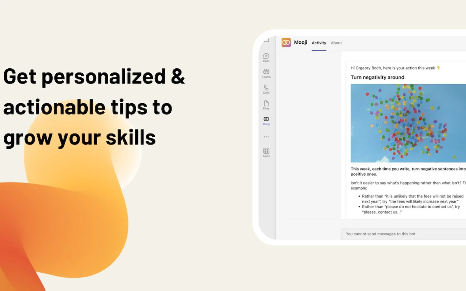 Mooji — screenshot from the Microsoft Marketplace listing