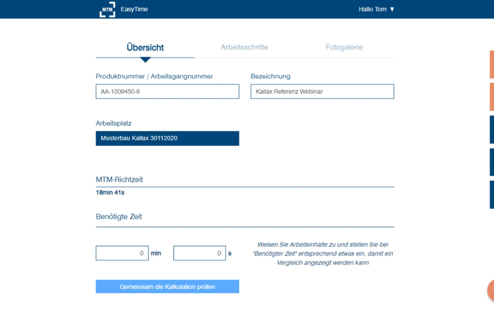 MTM-Easy® — screenshot from the Microsoft Marketplace listing