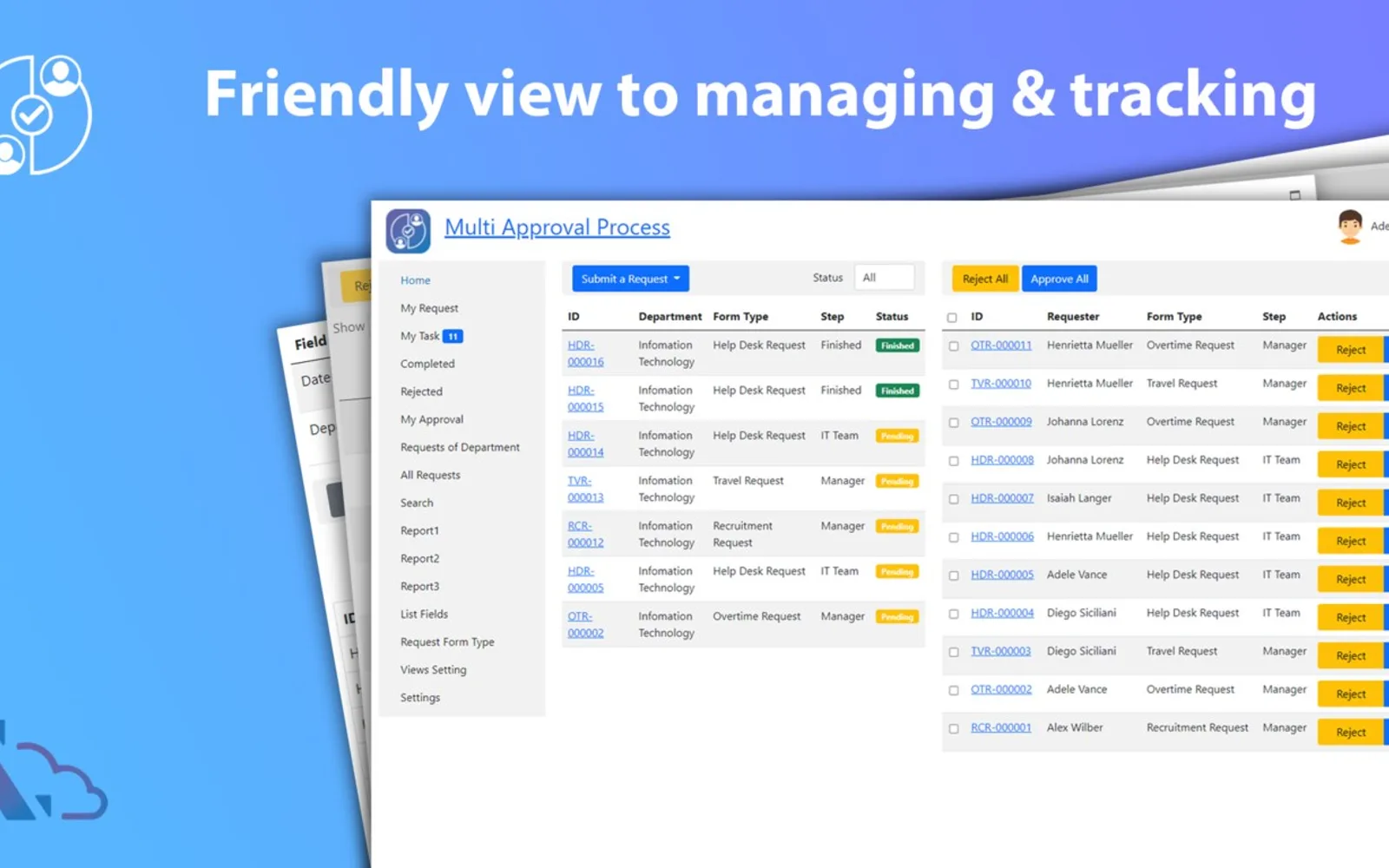 Multi Approval Process — screenshot from the Microsoft Marketplace listing