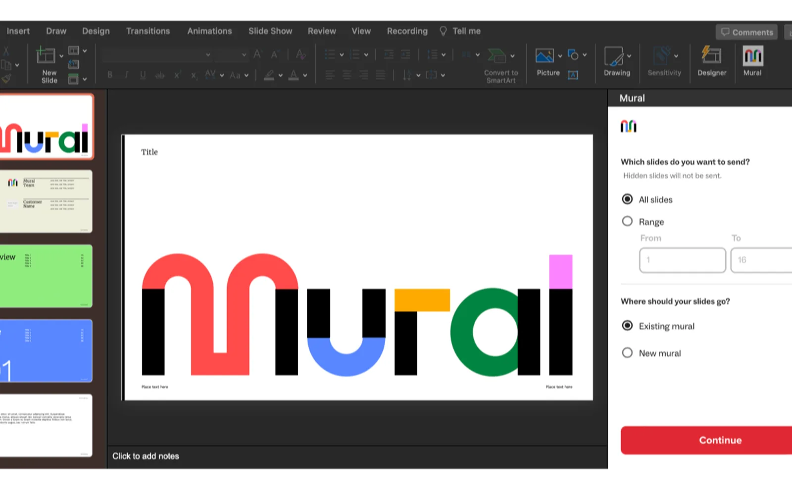 Mural for PowerPoint — screenshot from the Microsoft Marketplace listing
