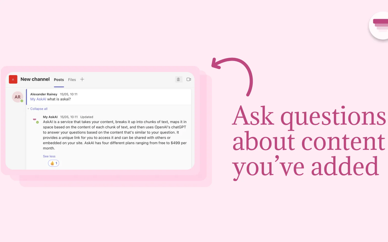 My AskAI — screenshot from the Microsoft Marketplace listing