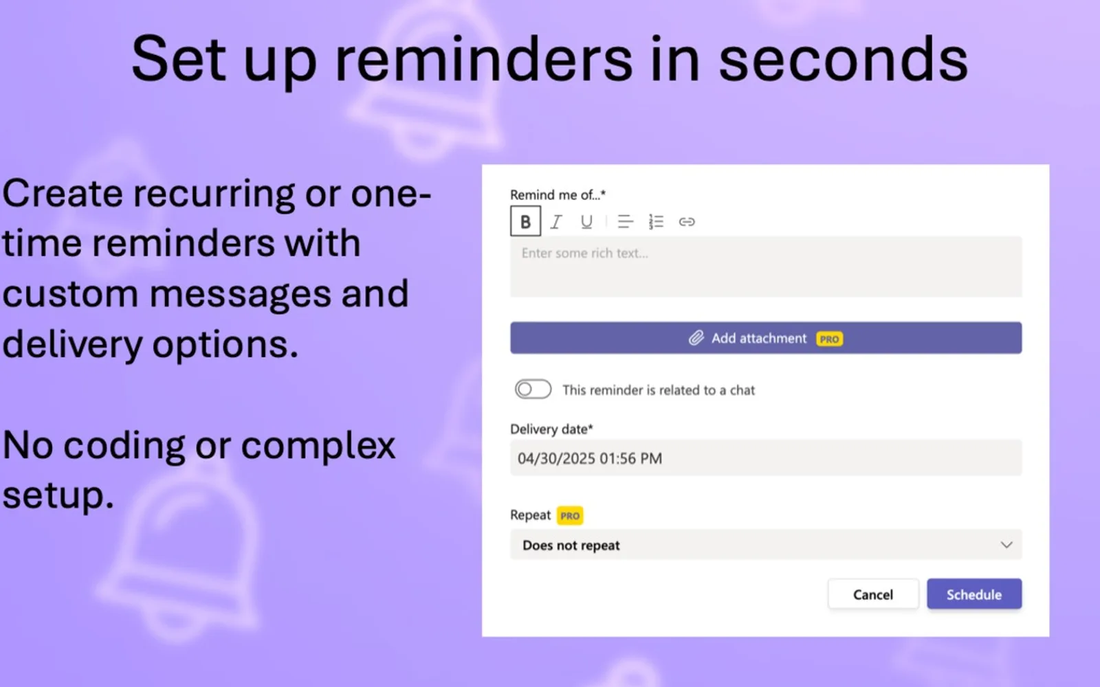 My Reminders — screenshot from the Microsoft Marketplace listing