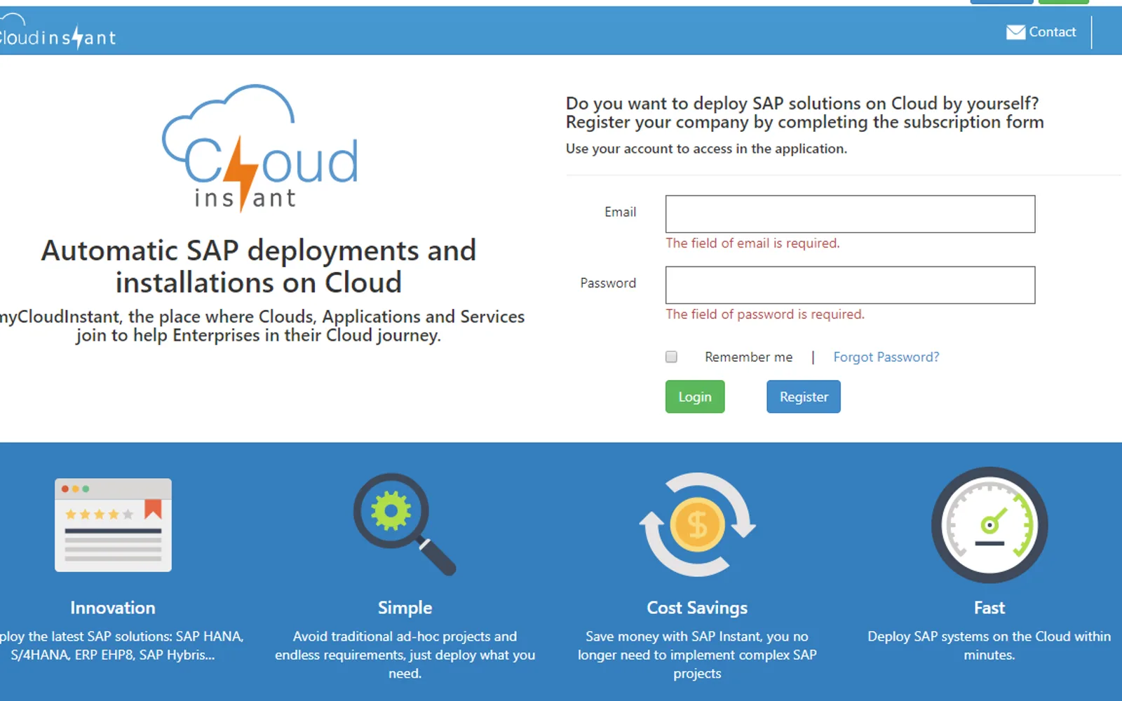 myCloudInstant — screenshot from the Microsoft Marketplace listing