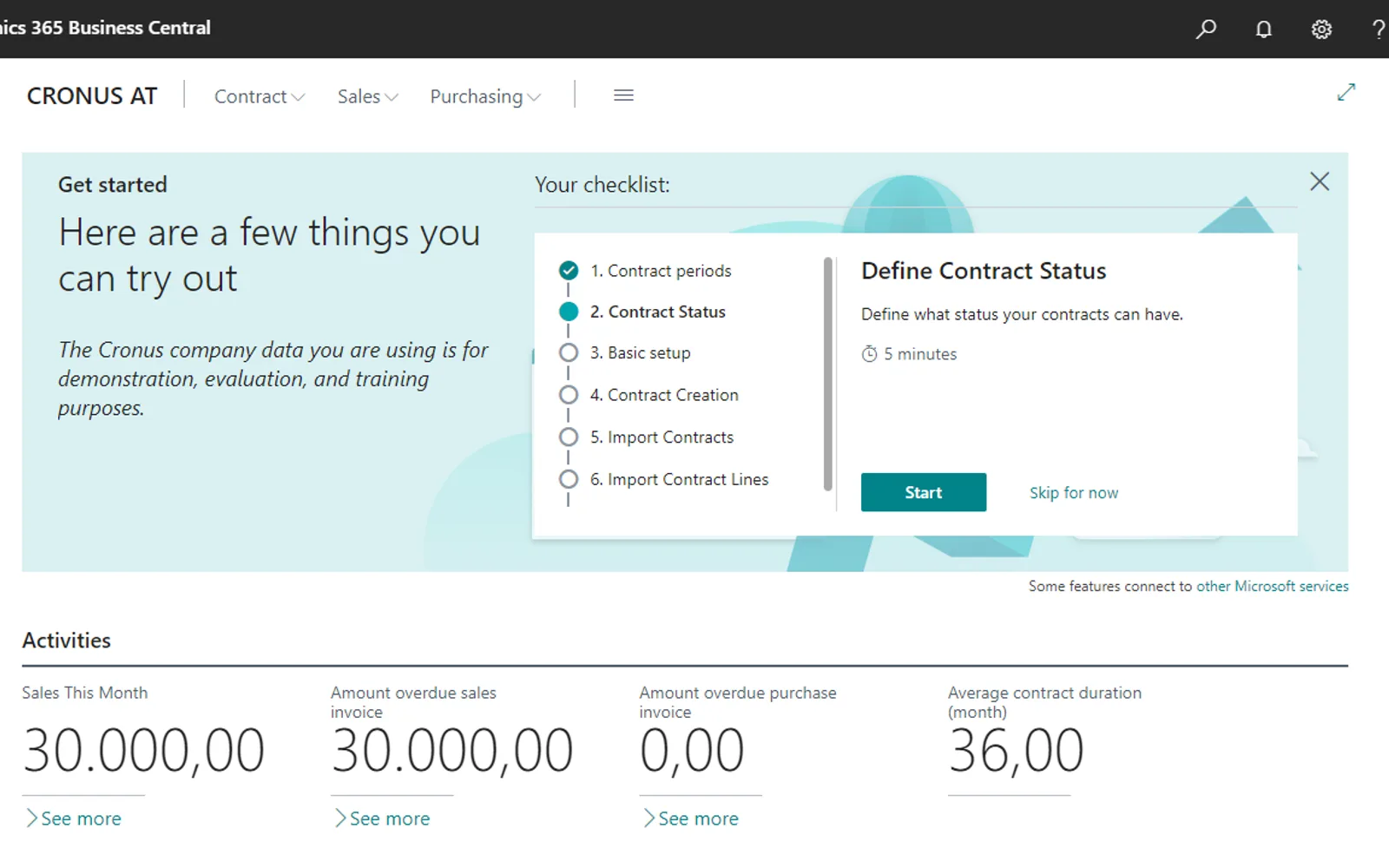 NAVAX Recurring Contracts — screenshot from the Microsoft Marketplace listing