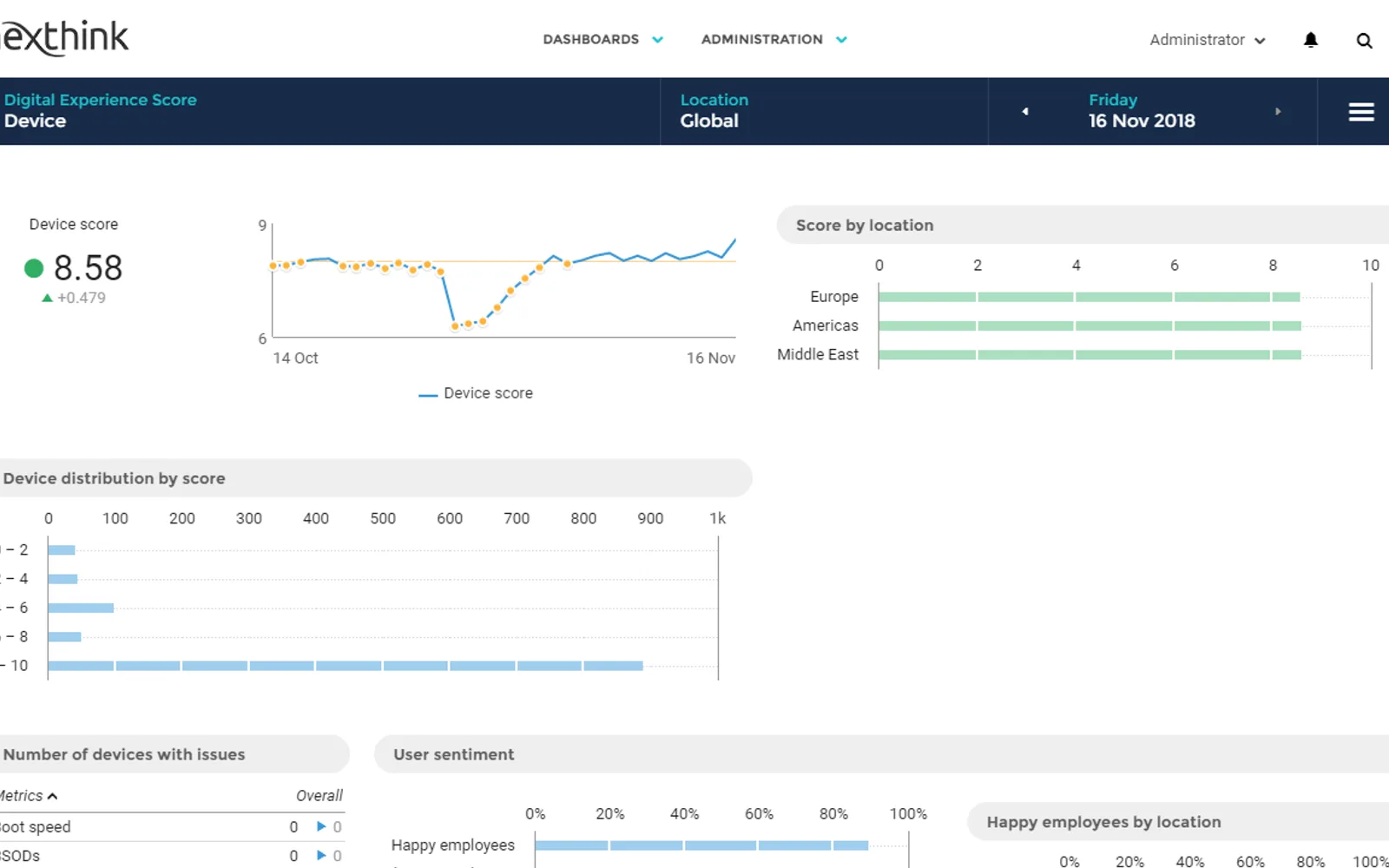 Nexthink — screenshot from the Microsoft Marketplace listing