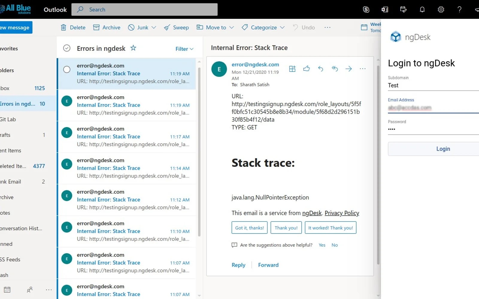 ngDesk — screenshot from the Microsoft Marketplace listing