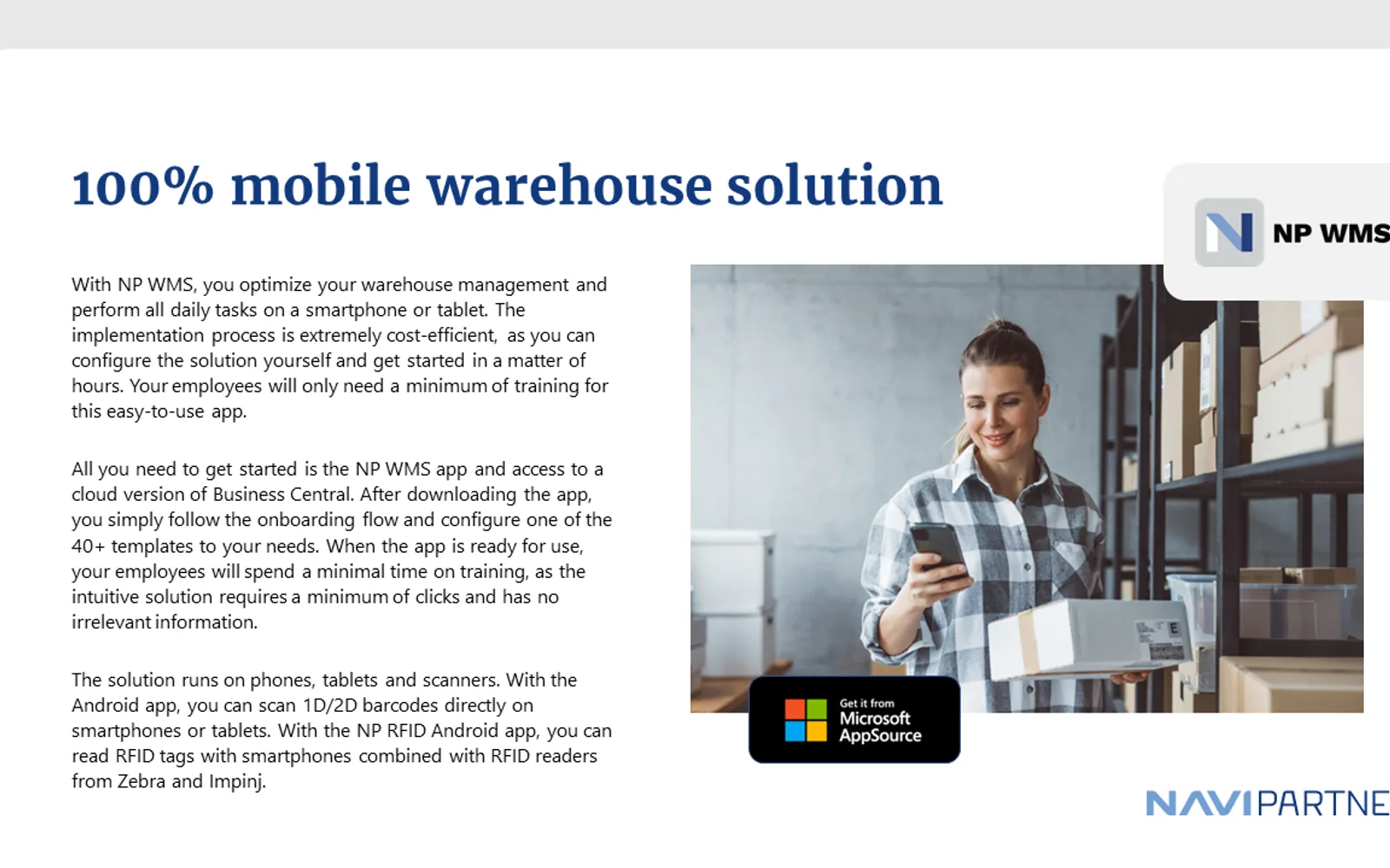 NP WMS — screenshot from the Microsoft Marketplace listing