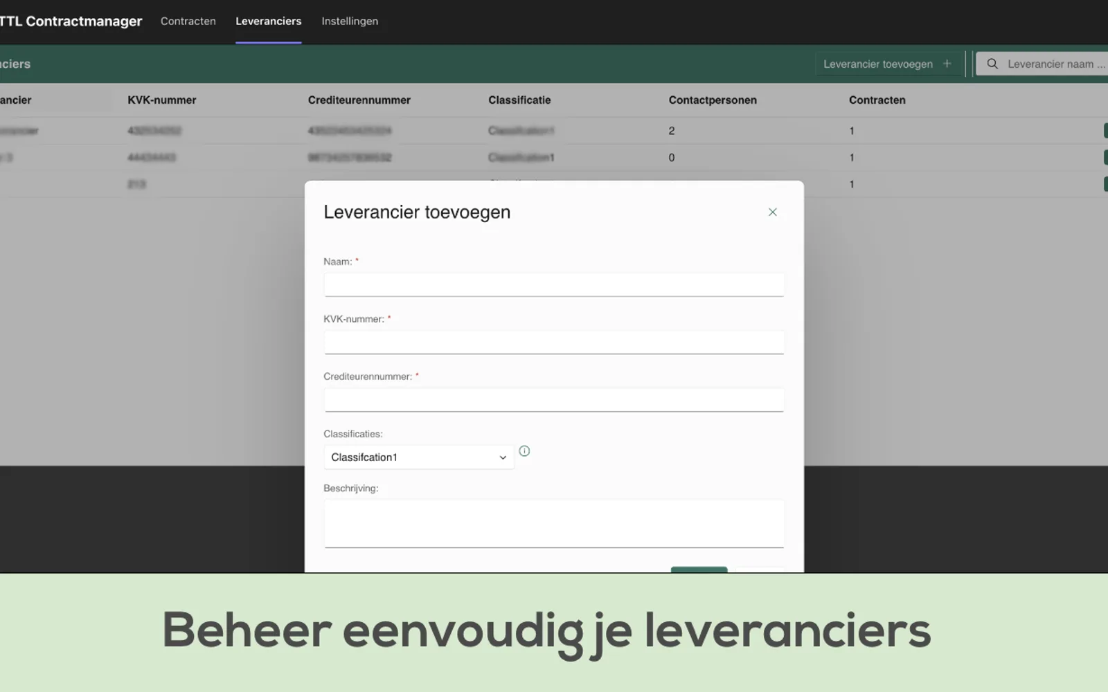 NTTL Contractmanager — screenshot from the Microsoft Marketplace listing