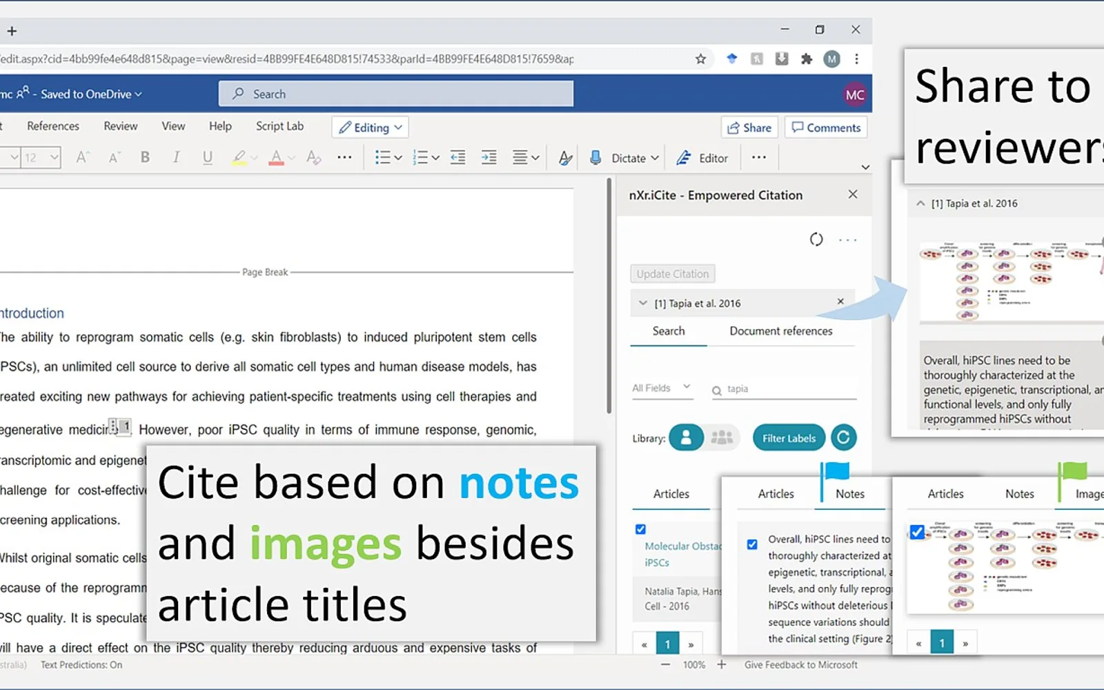 nXr.iCite — screenshot from the Microsoft Marketplace listing