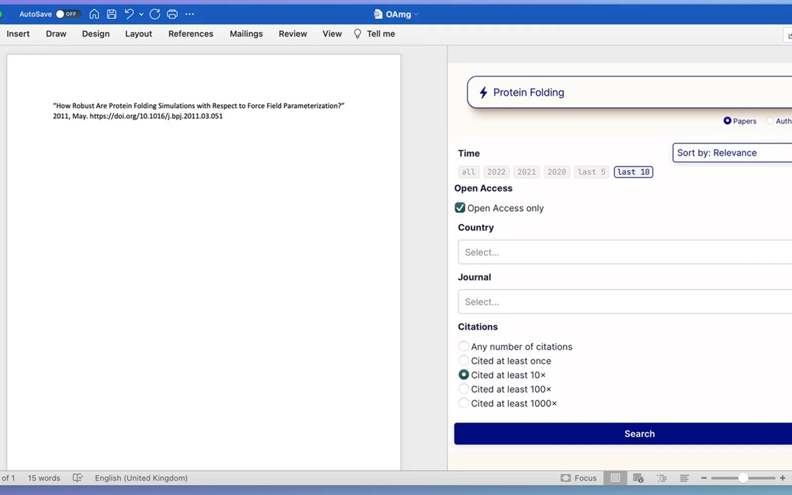 OA.mg — screenshot from the Microsoft Marketplace listing