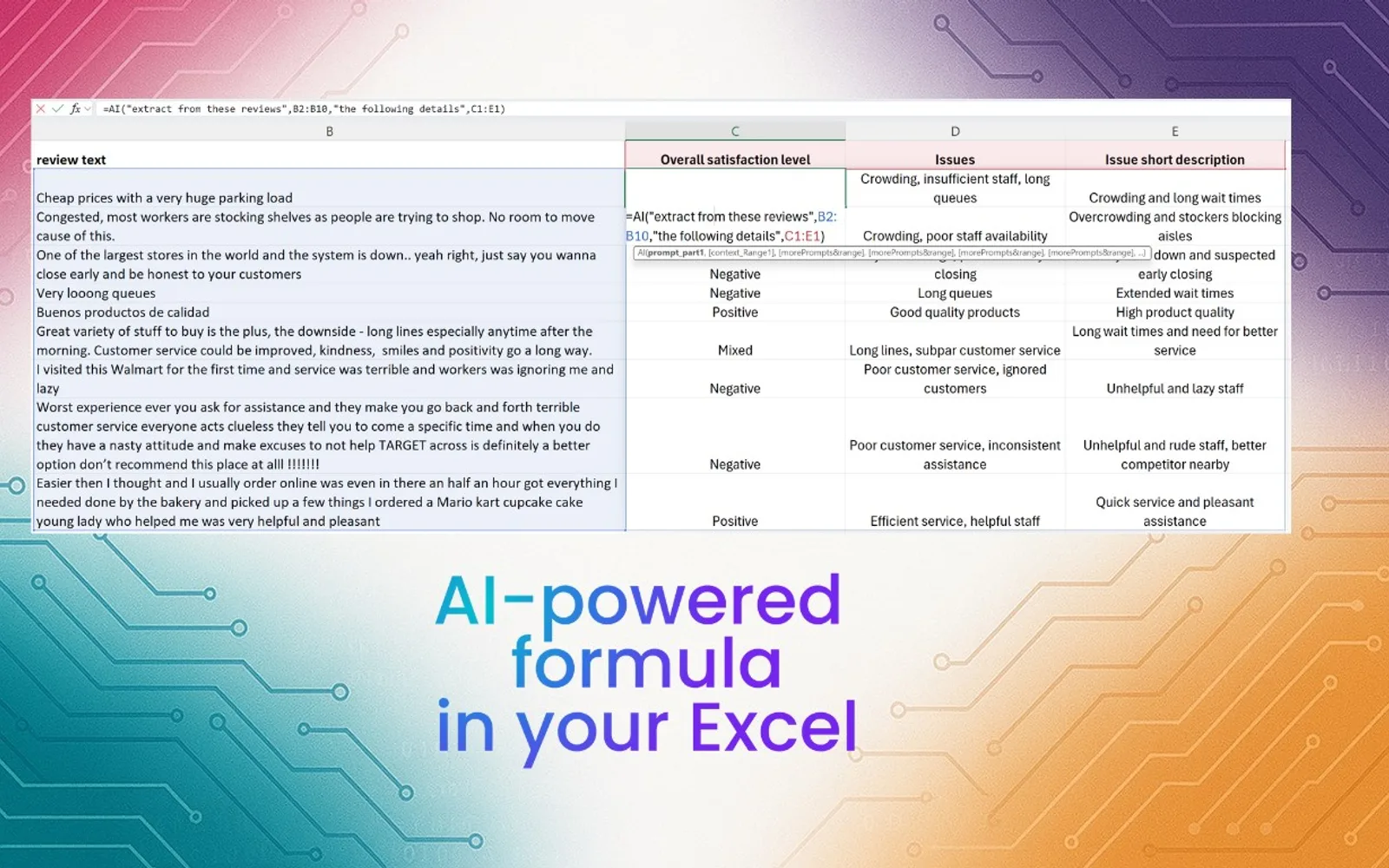 OfficeAI for Excel — screenshot from the Microsoft Marketplace listing