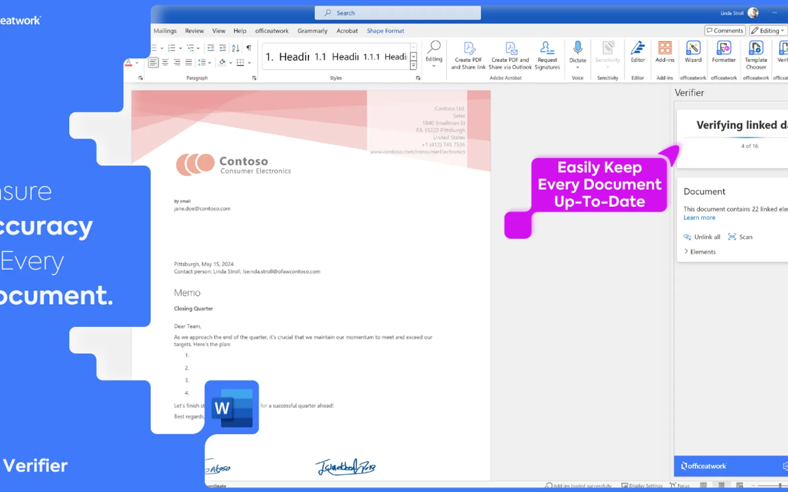 officeatwork | Verifier User Subscription — screenshot from the Microsoft Marketplace listing