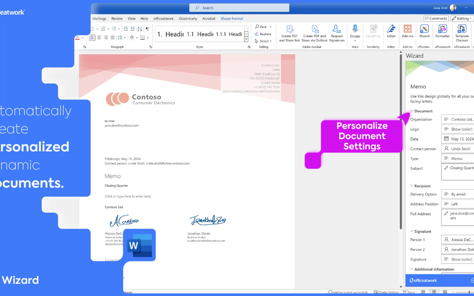 officeatwork | Wizard User Subscription — screenshot from the Microsoft Marketplace listing