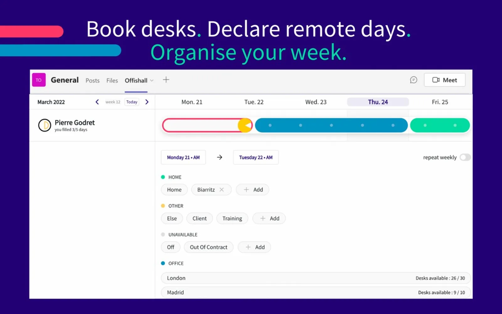Offishall Planning — screenshot from the Microsoft Marketplace listing