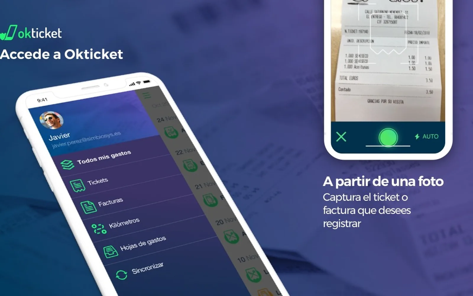 Okticket — screenshot from the Microsoft Marketplace listing