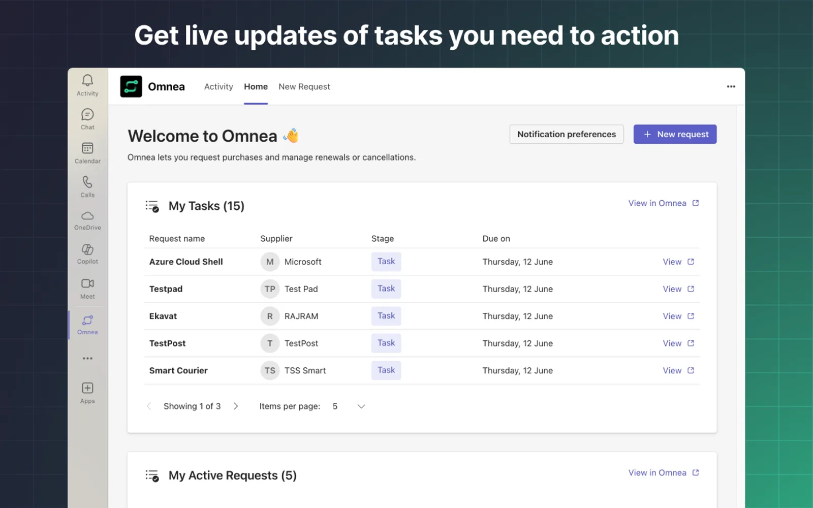 Omnea — screenshot from the Microsoft Marketplace listing