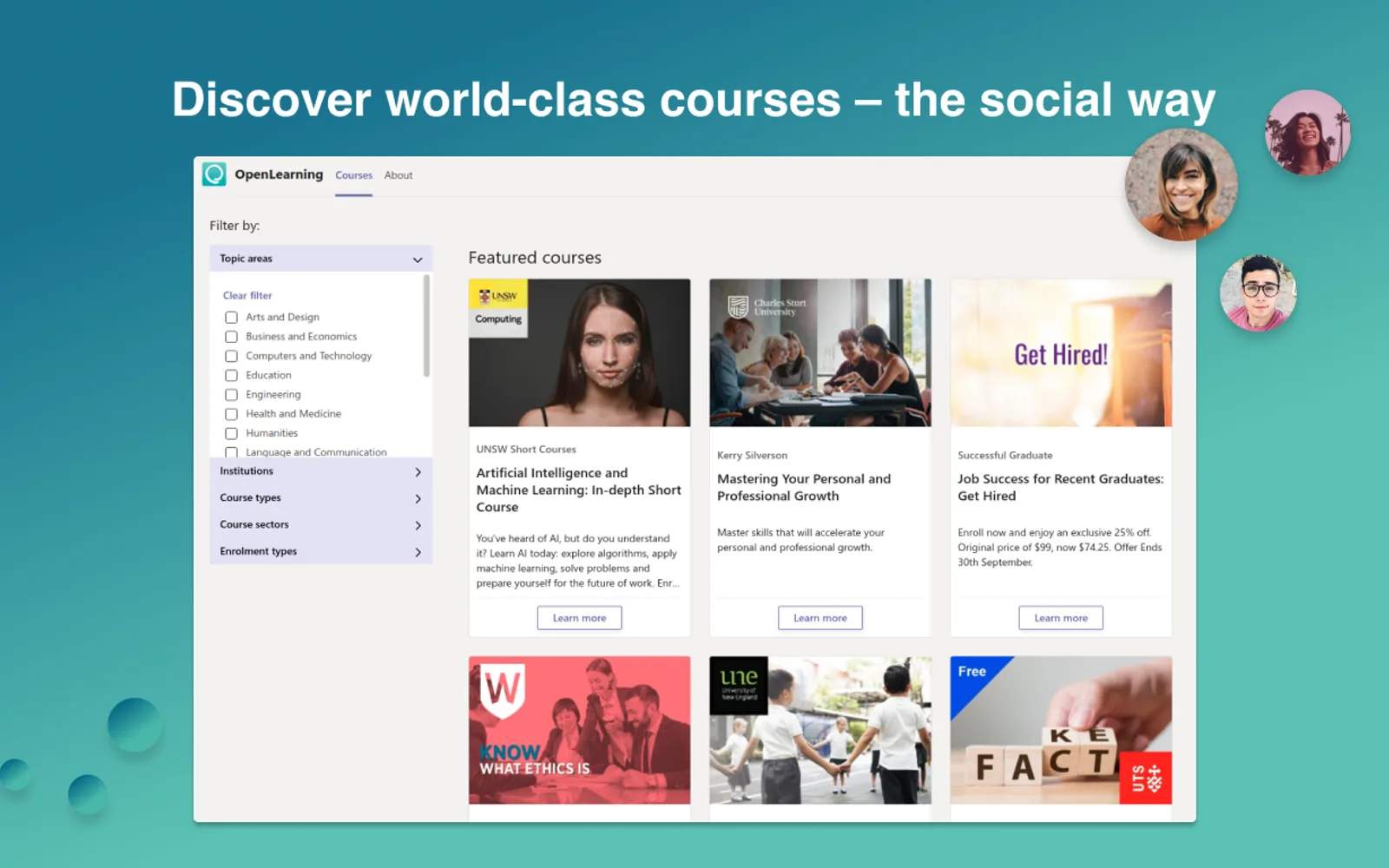 OpenLearning for Teams — screenshot from the Microsoft Marketplace listing