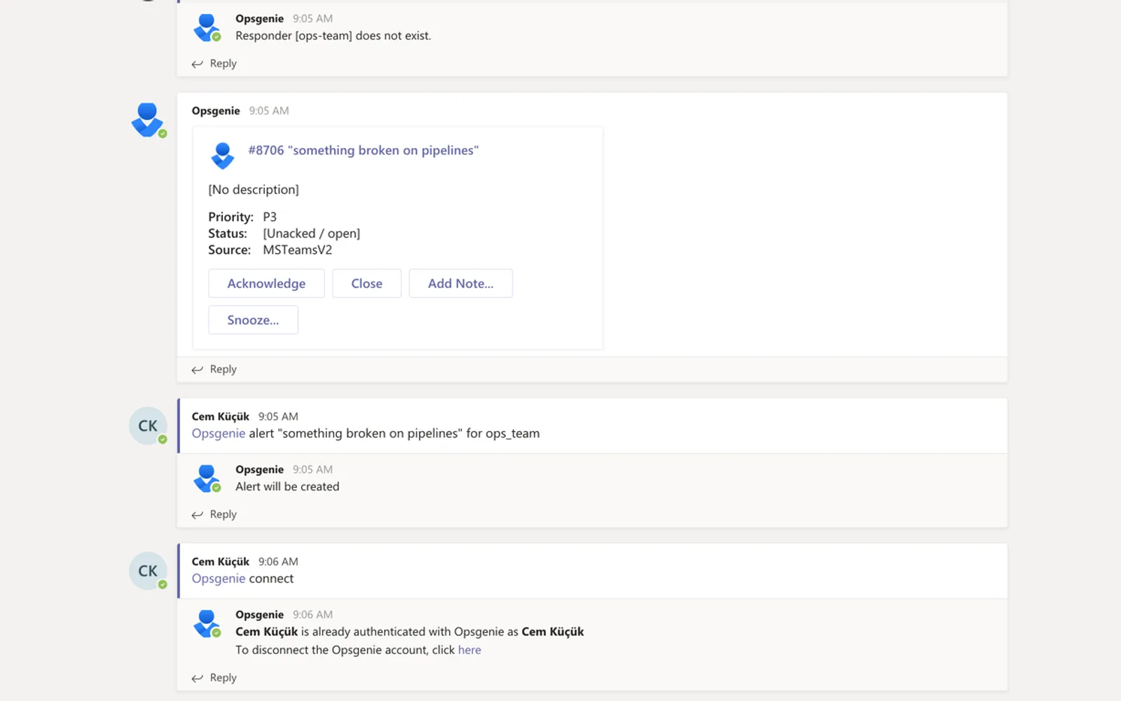 Opsgenie — screenshot from the Microsoft Marketplace listing