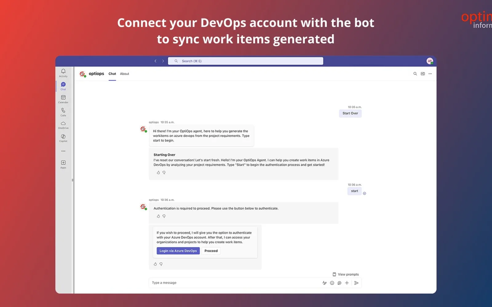 OptiOps — screenshot from the Microsoft Marketplace listing