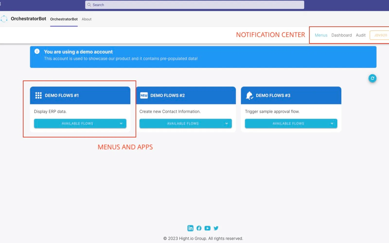 OrchestratorBot — screenshot from the Microsoft Marketplace listing