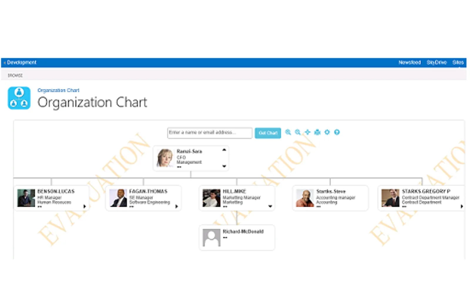 OrgChart — screenshot from the Microsoft Marketplace listing