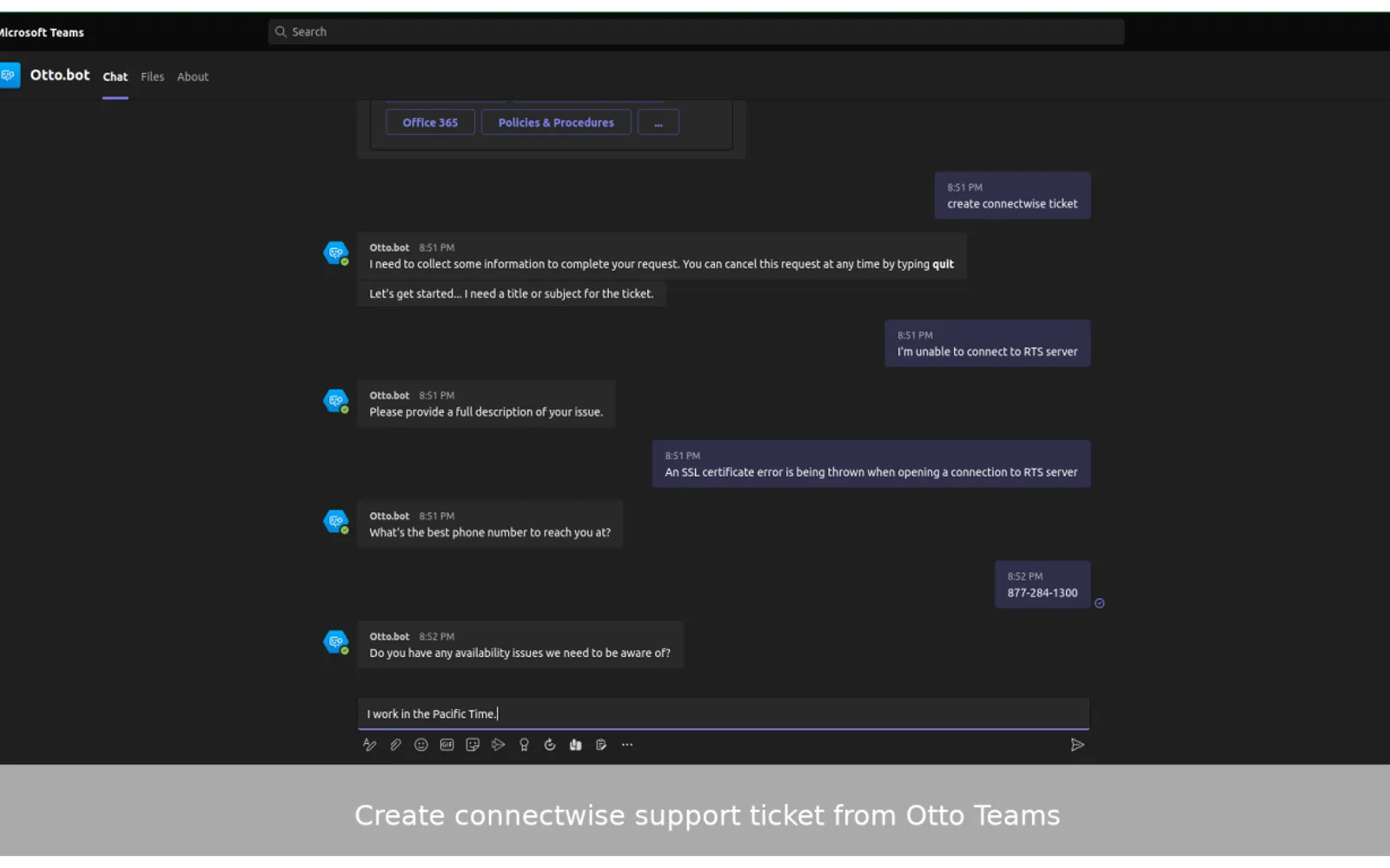 Otto.bot — screenshot from the Microsoft Marketplace listing