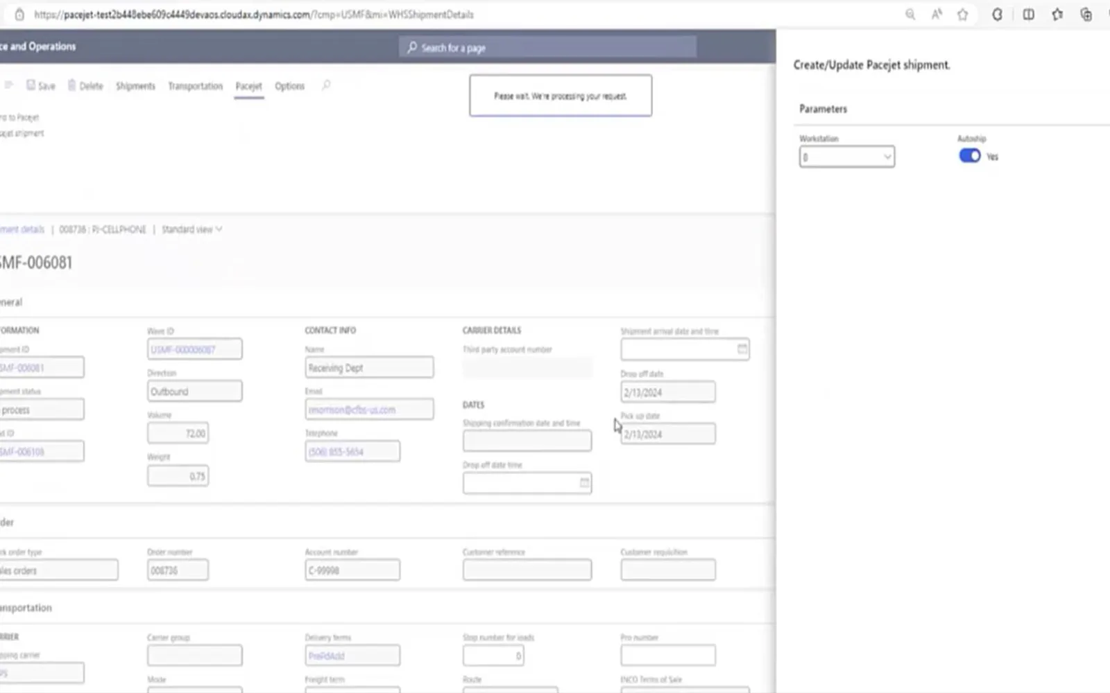 Pacejet Shipping Software — screenshot from the Microsoft Marketplace listing