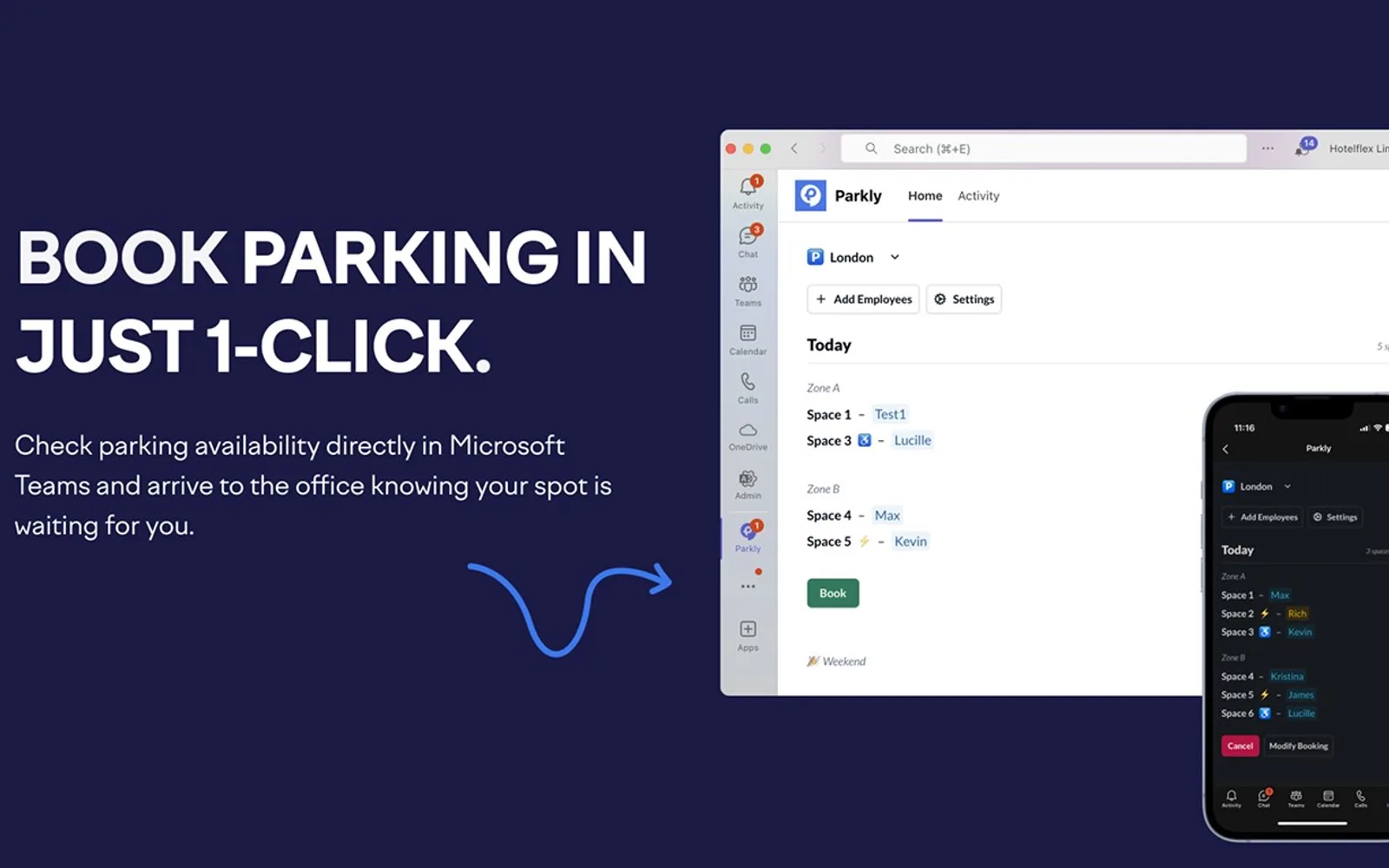 Parkly — screenshot from the Microsoft Marketplace listing